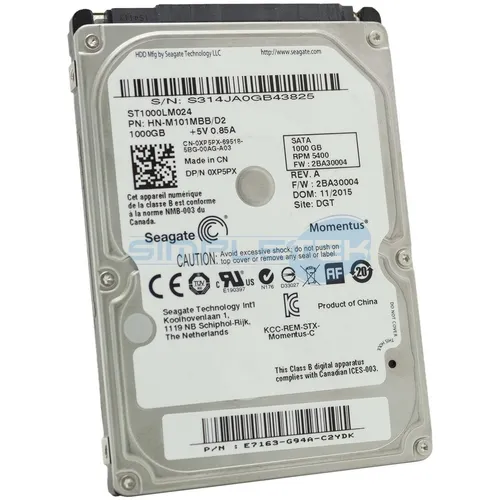 Seagate Samsung SpinPoint M8 1TB - 2,5" SATA Festplatte - Interne HDD mit 1000GB Speicher, ideal für Laptops und kompakte Systeme, bietet hohe Zuverlässigkeit und schnelle Datenübertragungsraten.