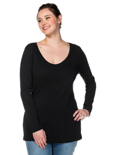 Sheego T-Shirt Langarmshirt schwarz 44/46