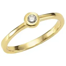 Orolino Fingerring Gold 750 mit Brillant 0,07ct - Eleganter Schmuck für besondere Anlässe - Trauringe: Hochwertiger Fingerring aus Gold 750 mit funkelndem Brillant, ideal für Verlobungen oder besondere Geschenke.