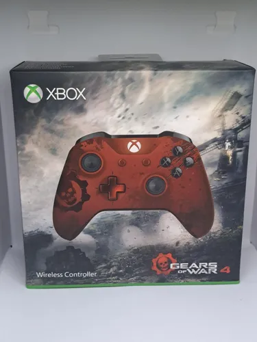 Xbox Wireless Controller - Gears of War 4 Crimson Omen Limited Edition - Gamepad für Xbox One mit einzigartigem Crimson Omen Design, inkl. Emblem für Multiplayer und speziellen Gear-Packs für exklusive In-Game Items. Ideal für Gamer, die ein individuelles Erlebnis suchen.