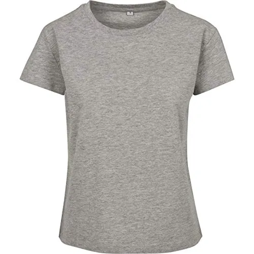 Build Your Brand Damen BY052-Ladies Box Tee T-Shirt, Heather Grey, S