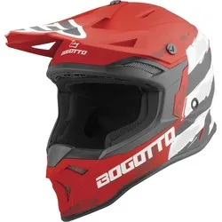 Bogotto V337 Wild-Ride Crosshelm, schwarz-weiss-rot, Größe 2XL - Motorradhelm mit sportlichem Design und herausnehmbarem, waschbarem Komfort-Innenfutter für optimalen Tragekomfort.