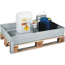 GFK-Auffangwanne CEMO 150 L ohne Rost - Robuste Auffangwanne aus glasfaserverstärktem Kunststoff, ideal für die Lagerung von Flüssigkeiten und korrosionsbeständig.