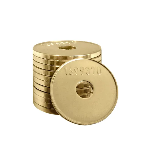 Waschmaschinenmünze 100 Stück Miele 1699370 Ø24mm - Automatenmünzen in Gold, ideal für Miele Waschmaschinen, praktisch für den Einsatz in öffentlichen Waschsalons oder zu Hause.