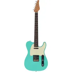 Suhr LTD Classic T RW Seafoam Green #87460 - E-Gitarre - Die Suhr Classic T E-Gitarre vereint traditionelles Design mit modernster Technik. Der dreiteilige Erlenkorpus sorgt für exzellente Klangqualität, während der geröstete Ahornhals und das Palisandergriffbrett ein unvergleichliches Spielgefühl bieten.