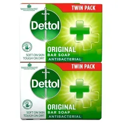 Dettol Antiseptic Soap 2x100g - Feste Duschseife - Duschgele: Antiseptische Seife zur effektiven Bekämpfung von Bakterien, pflegt die Haut und ist ideal für die tägliche Anwendung bei Familien und aktiven Menschen.