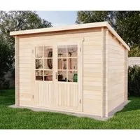 Alpholz Gartenhaus Maria - Massiv-Holz Gerätehaus mit 28 mm Wandstärke - Holzhäuser: Hochwertiges Gartenhaus mit 28 mm starken Blockbohlen, inklusive Montagematerial und kostenloser Lieferung für einfache Montage und lange Lebensdauer.