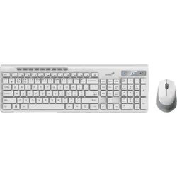 Genius SlimStar 8230 Tastatur- und Maus-Set, kabellos, CZ+SK-Layout, Bluetooth, 2.4GHz, USB, weiß