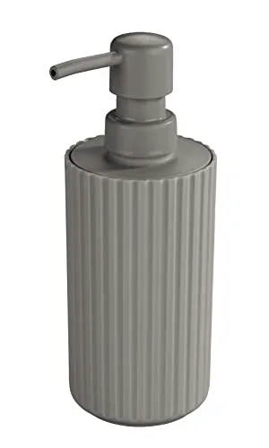 Allstar Seifenspender Minas Taupe - Flüssigseifen-Spender, Spülmittel-Spender Fassungsvermögen: 0.28 l, Polypropylen, 7 x 18 x 7 cm, Taupe