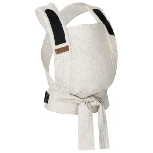 Hoppediz Babytrage Bondolino b.pure - Komfortable Babytrage für Neugeborene bis 20 kg, unterstützt die gesunde Anhock-Spreiz-Haltung und bietet höchsten Tragekomfort aus hautfreundlicher Baumwolle.