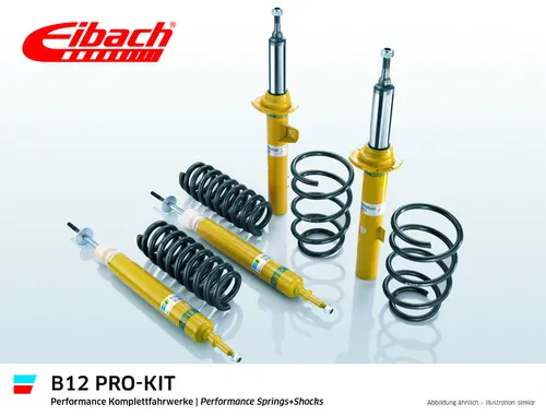 EIBACH B12 Pro-Kit Fahrwerkssatz für BMW E90 - Autoteile: Optimale Fahrdynamik mit dem EIBACH B12 Pro-Kit für BMW E90, bietet verbesserte Stabilität und Komfort bei einer Achslast von bis zu 1.420 kg.