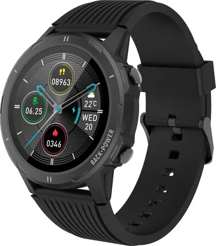 Denver SW-351 - Bluetooth Smartwatch in Schwarz, mit Herzfrequenz-Sensor und modernem Design