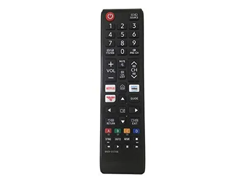 azurano BN59-01315B - Universal - Fernbedienung für 2018-2022 Samsung UE Quantum Crystal QLED UHD 4K Smart TV Serien - TU RU Q AU BU LS T UN QN - Direkttasten für Netflix, Prime Video & Rakuten