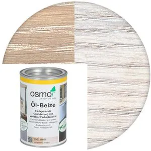 Osmo Holzbeize Öl-Beize, 1,0l, auf Naturölbasis, 3501 weiß