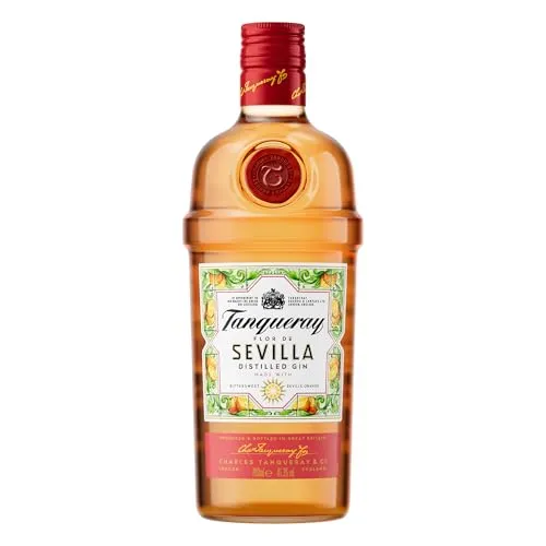 Tanqueray Flor de Sevilla, aromatisierter Gin mit Orangengeschmack - Gin mit Sevilla Bitterorange, 5-fach destilliert für ein fruchtig-frisches Aroma, ideal für erfrischende Cocktails oder als Geschenk.