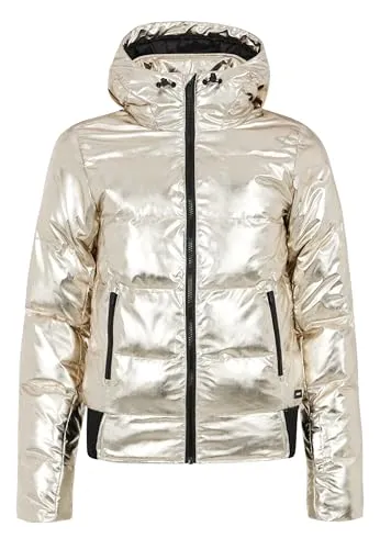 Protest Women Ski- Und Snowboardjacke PRTCORTINA 24 Metall S 36 - Ergonomisch vorgeformt für optimale Bewegungsfreiheit, mit Liftpass-Fach und fester Kapuze