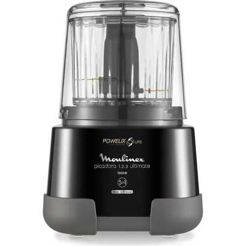 Moulinex La Moulinette Ultimate DP810810 - Elektrischer Zerkleinerer mit 1000 W, 550 ml Fassungsvermögen und 5 Funktionen für schnelle und vielseitige Zubereitung