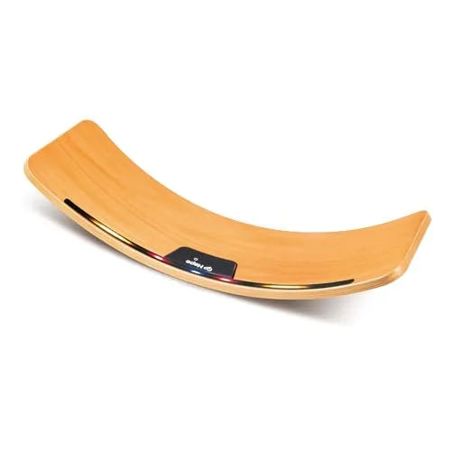 Hape Intelligentes Balance Board aus Holz - Balancieren mit Spaß: Fördert Gleichgewicht und Muskelentwicklung für Kinder ab 24 Monaten, interaktive Steuerung mit Körperbewegungen und drei Schwierigkeitsgrade.