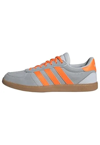 adidas Damen BREAKNET Sleek Schuhe – Halo Blue/Lucid Orange/GUM10, 36 EU - Stylische Damen Sneakers mit regulärer Passform, aus hochwertigem Leder und Synthetik. Ideal für den Alltag, mit atmungsaktivem Futter und rutschfester Gummisohle.