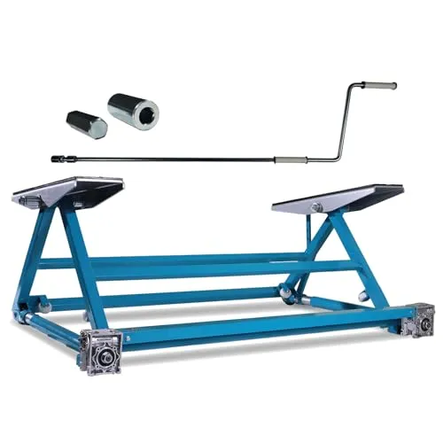 Bituxx Kipphebebühne Mobile Werkstatt Hebebühne bis 3000 kg - Hebebühnen mit 3 Tonnen Tragkraft, ideal für Werkstätten und Hobbyschrauber. Flexibel einstellbare Höhenverriegelung und gummierte Auflageflächen für sicheren Halt.