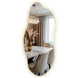 LED Spiegel 40x90 cm mit Licht – Warmweiß 3000K - Moderner Wandspiegel mit integrierter LED-Beleuchtung für optimale Ausleuchtung. Ideal zum Schminken und Frisieren – stilvolles Design für jeden Raum.
