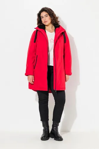 Ulla Popken Damen Funktionsmantel Plus Size HYPRAR mit Teddy-Kapuze - Wasserdichter und winddichter Funktionsmantel für große Größen, ausgestattet mit praktischen Taschen und einer gemütlichen Teddy-Kapuze für zusätzlichen Komfort.