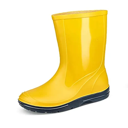 Beck Uni Gummistiefel Basic royalblau - Gelb - Größe 32 - Robuste Gummistiefel mit rutschfester Sohle, ideal für regnerische Tage. Der Basic Look und das strapazierfähige PVC-Material machen sie vielseitig kombinierbar und sorgen für besten Halt beim Spielen.