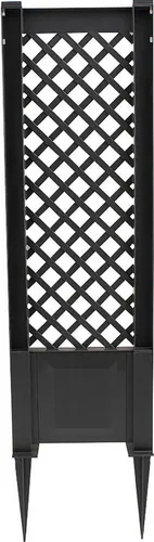KHW Spalier 43x6x140 cm - Anthrazit - Spalier aus UV-beständigem Kunststoff, winterfest und bepflanzbar, ideal für Garten und Terrasse.