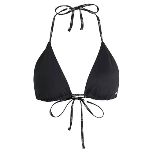 Triangel-Bikini-Top "PURE_TRIANGLE" - HUGO Underwear, Größe M-N, Schwarz - Bikini Top von HUGO Underwear mit herausnehmbaren Polstern für individuellen Komfort und perfekten Sitz.