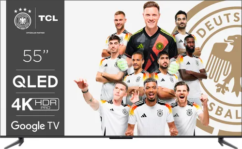 TCL 55QLED770X1 - 55 Zoll QLED LCD-LED Fernseher, energieeffizient mit Klasse G für brillantes Seherlebnis
