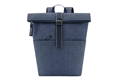 Reisenthel Unisex Herringbone Backpack, Blau - Tagesrucksack im eleganten Herringbone-Design, robust und geräumig für den täglichen Gebrauch.