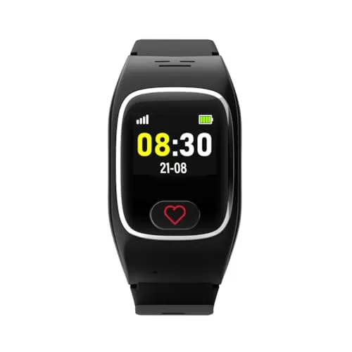 James B8 (schwarz) - Notruf- und Sicherheitsuhr für Senioren - Smartwatch mit Sturzerkennung, Notruf-Knopf und GPS-Ortung. Inklusive SIM-Karte und einem Monat gratis Notruf-Tarif für optimale Sicherheit.