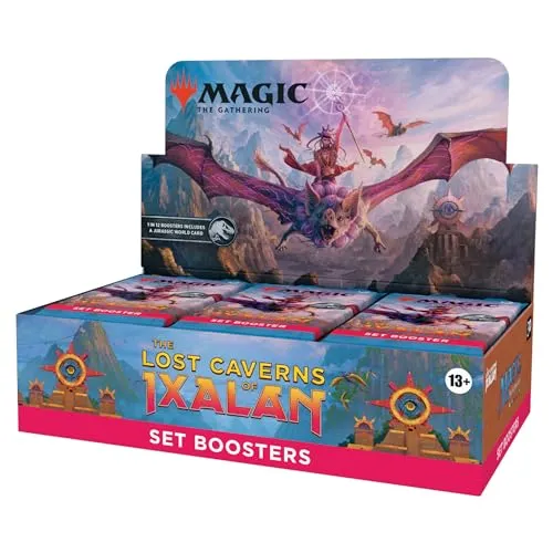 Magic the Gathering: The Lost Caverns of Ixalan - Set Booster Box - Sammelkartenspiel: Enthält 30 Set-Booster mit mindestens 1 seltener Karte pro Packung und einem exklusiven Treasure Trove Box Topper – Entdecken Sie die Geheimnisse von Ixalan!