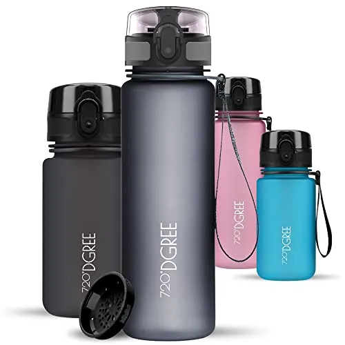 720°DGREE Trinkflasche uberBottle softTouch 0,5l stone gray - Die 720°DGREE Trinkflasche uberBottle softTouch in stone gray ist perfekt für unterwegs. Mit 0,5 Litern Fassungsvermögen, BPA-freiem Tritan und einem praktischen Sieb für Früchte oder Eis ist sie ideal für Sport und Alltag.