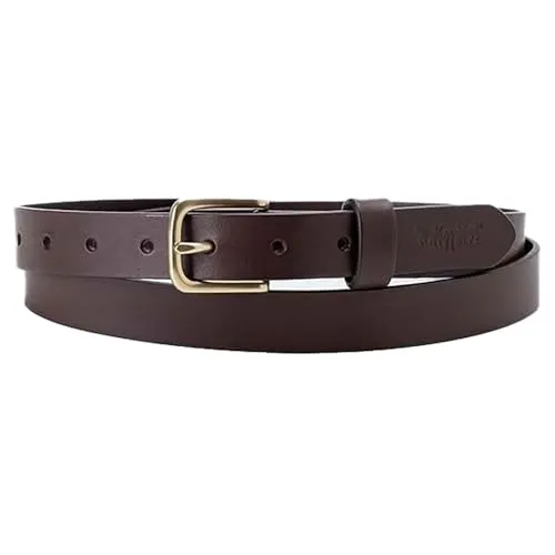 Ledergürtel "NEWNARROW" von Levi's, Unisex, Gr. 105, brown - Hochwertiger, langlebiger Ledergürtel mit stufenlos verstellbarer Einfachdornschließe. Ideal für schicke Outfits dank 2,5 cm Breite. Perfekt kombinierbar für coole Freizeit-Looks.