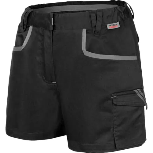 WÜRTH MODYF Damen Arbeitsshorts Stretch X – Bequeme, elastische Shorts mit 5 Taschen für optimale Bewegungsfreiheit in Schwarz, Größe 40