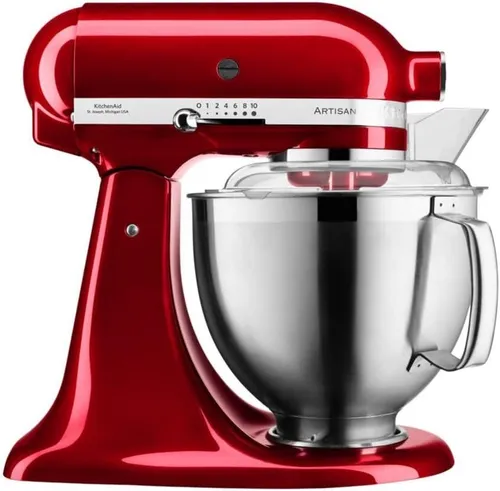 KitchenAid Artisan Küchenmaschine 4,8L 5KSM185 Liebesapfelrot - Leistungsstark mit Edelstahlzubehör und exklusiver Zubehöraktion!