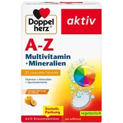 Doppelherz A-z Multivitamin+mineralien Brausetabletten - Arzneimittel für eine umfassende Vitamin- und Mineralstoffversorgung, unterstützt das Immunsystem mit Vitamin C und ist ideal für die tägliche Einnahme.