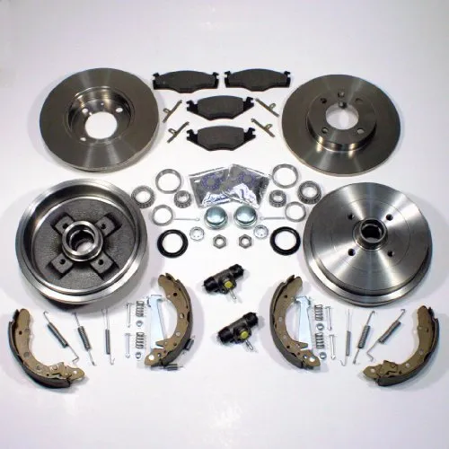 Bremsen komplett Set vorne + hinten für GOLF 3 - Bremsbacken & Zubehör, umfassendes Set mit hochwertigen Komponenten für optimale Bremsleistung und Sicherheit, ideal für GOLF 3 Fahrer