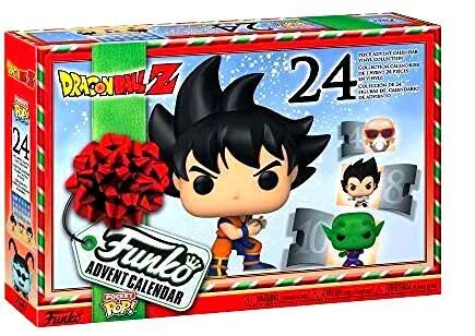 Funko Pocket Pop! Adventskalender Dragon Ball Z - Aufstellfiguren & Statuen, 24 exklusive Mini-Figuren aus Vinyl für Dragon Ball Z-Fans, ideal für die Adventszeit.