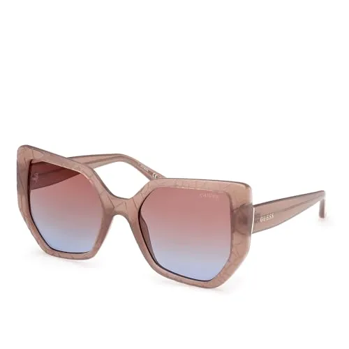 GUESS Unisex GU00153 Sonnenbrille, Shiny beige, 55