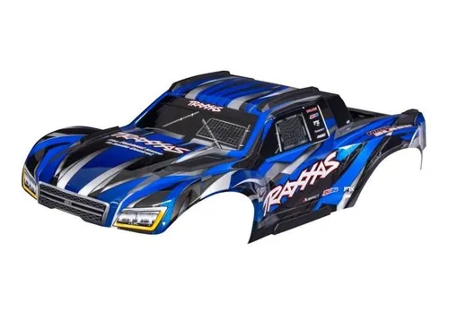 Traxxas Karosserie Maxx Slash blau mit Aufkleber TRX-10211-BLUE - Modellbauzubehör für RC-Fans, hochwertige Karosserie für verbesserte Aerodynamik und individuelles Design.
