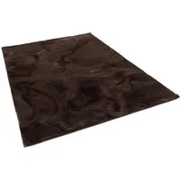 Pergamon Luxus Super Soft Kunst Fellteppich Plush Schoko – 7 Größen verfügbar - Teppiche Gegend – Hochwertiger, schadstoffgeprüfter Kunstfellteppich mit weicher Mikrofaser, ideal für Fußbodenheizung und parkettfreundlich.