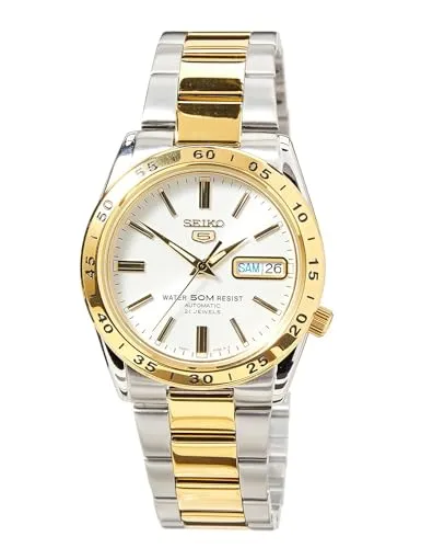 Seiko Herrenuhr Automatik SNKE04K1 - Elegante Zeitmesser in Silber/Weiß - Herrenuhren mit präzisem Automatikwerk und gut ablesbarem Ziffernblatt. Wasserdicht bis 5 bar, ideal für den Alltag.
