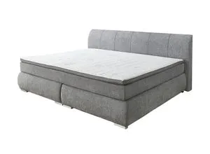 sun garden Boxspringbett FEDRA LF 240x200 cm silber - Elegantes Boxspringbett in Silber mit großzügiger Liegefläche von 240 x 200 cm, ideal für erholsame Nächte und stilvolles Wohnen.