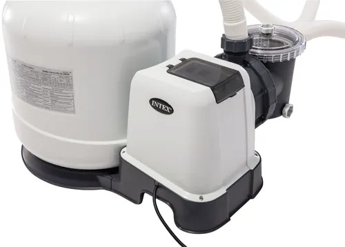 INTEX Sandfilteranlage 4,5m³ - Effiziente Filterpumpe für sauberes Wasser - Pumpen Kategorie: INTEX Sandfilteranlage 4,5m³ für effiziente Wasserreinigung und einfache Handhabung im Gartenpool.