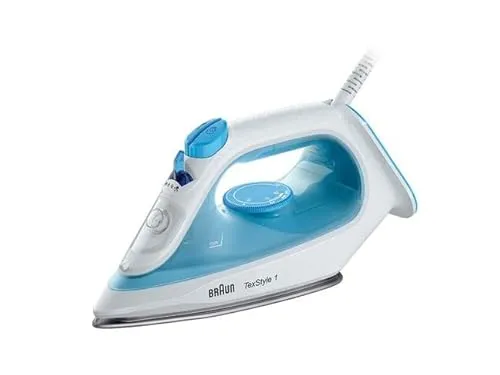 BRAUN SI 1029 BL TexStyle 1 Dampfbügeleisen - Bügeleisen mit SuperCeramic, 1900 W Leistung für schnelles und effizientes Bügeln ohne störende Falten.
