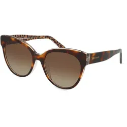 Kate Spade AUBRIELLA/G/S Damen-Sonnenbrille - Stilvolle Sonnenbrille mit braunem Vollrand-Acetat-Gestell und runder Form, ideal für einen eleganten Look im Freien.
