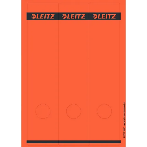 Leitz 1687 Rückenschilder 61 x 285mm - 75 Stück in Rot - Etiketten für A4 Ordner, selbstklebend und dauerhaft haftend. Ideal für Beschriftung mit PC und Druckern, Made in Germany.