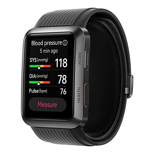 Huawei Watch D schwarz - Elegante Smartwatch mit AMOLED Display - Smartwatch mit 1,64 Zoll AMOLED Display, 7 Tagen Akkulaufzeit und über 70 Trainingsmodi. Ideal für Fitness-Enthusiasten und stilbewusste Nutzer.
